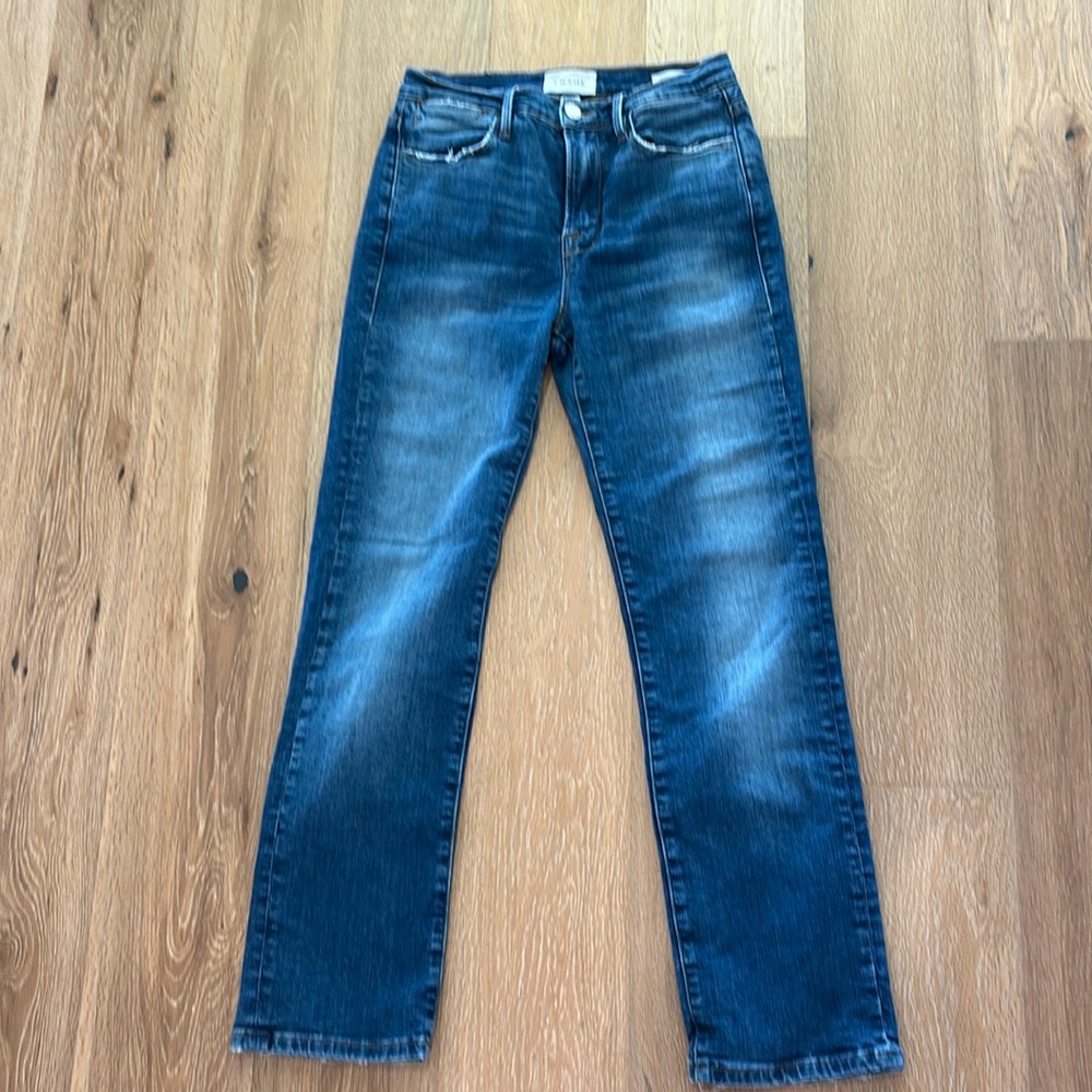 Frame denim. Size 27. Le High Straight biodegradable. Unsure exact color